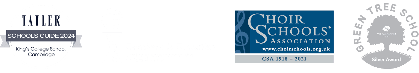 Tatler Schools Guide 2024 log, Excellence in Education Logo, Choir Schools Association Logo and Green Trees School Logos